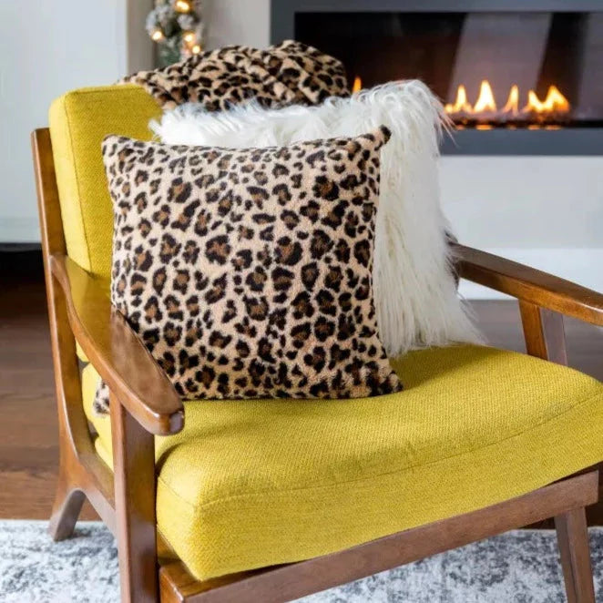 Leopard Print Jill Throw Pillow | Square Pillow