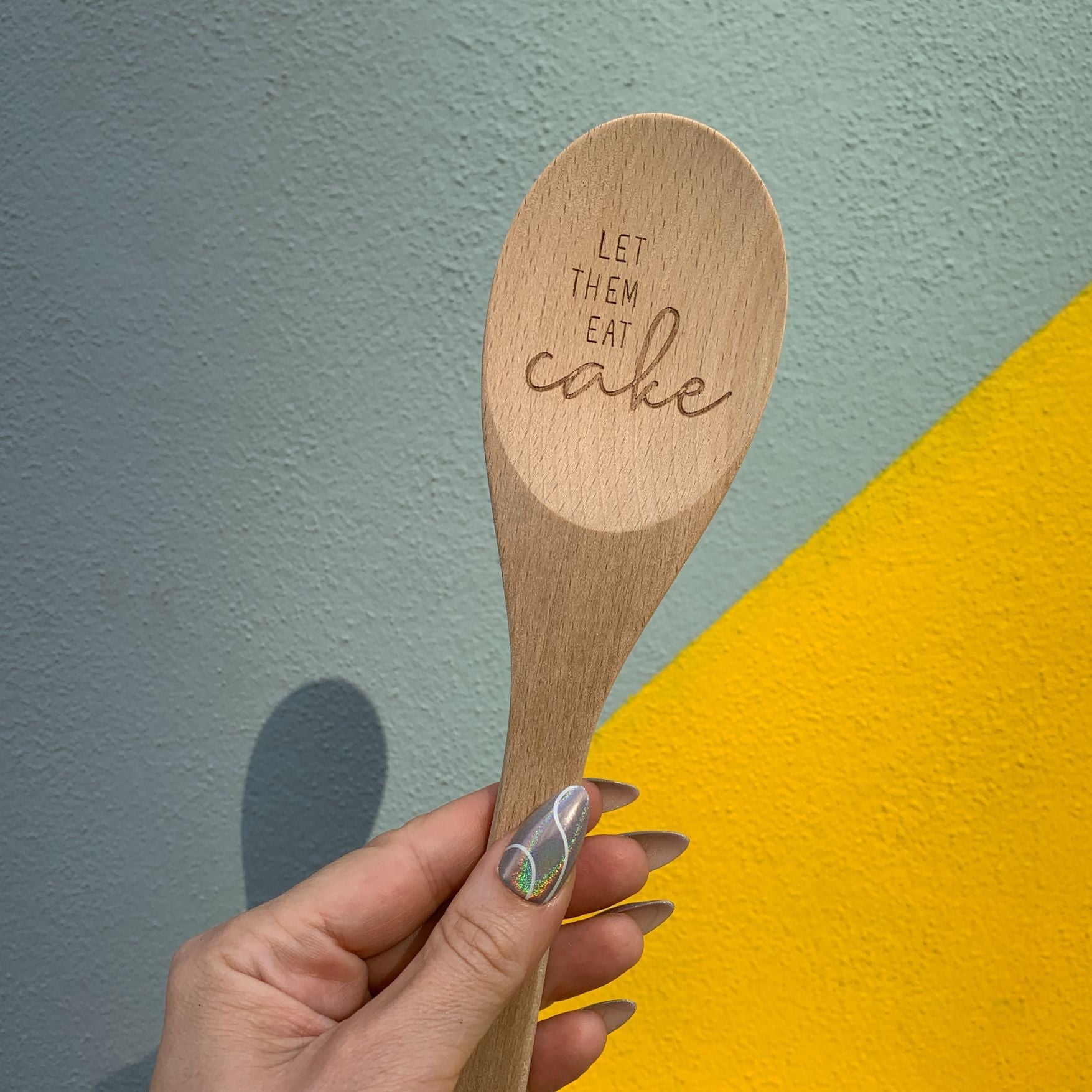 Let Them Eat Cake Marie Antoinette Inspired Cooking Spoon | Cute Wooden Spoon in Muslin Gift Bag