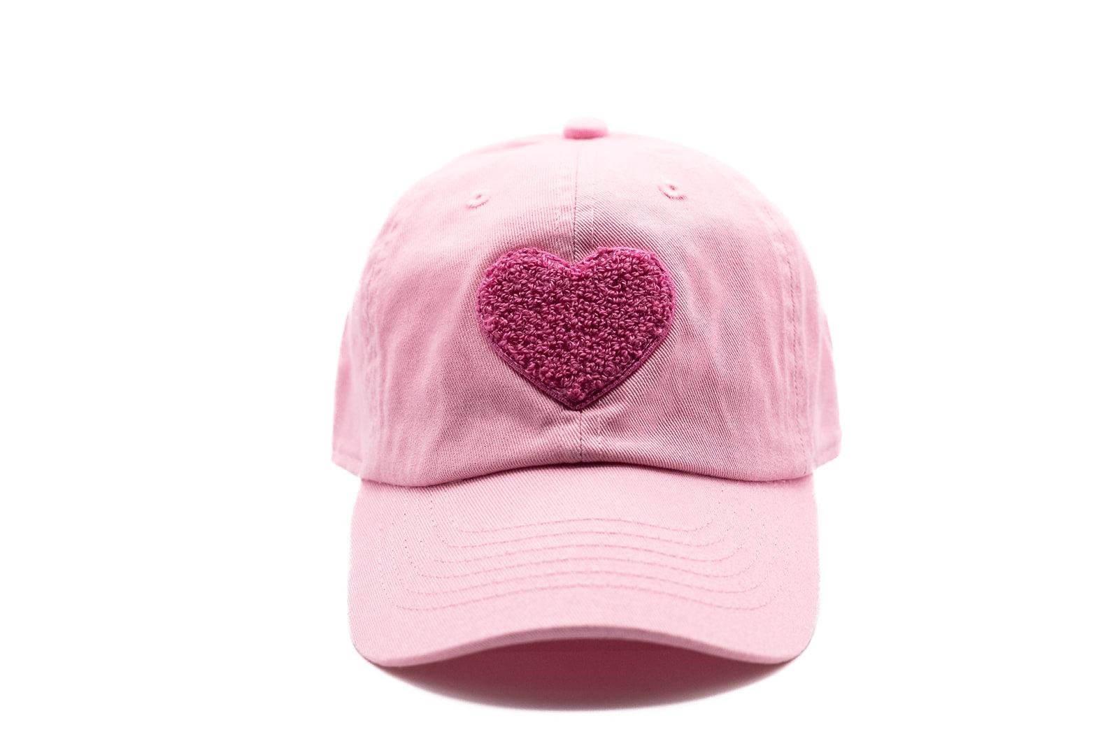 Light Pink Terry Heart Hat