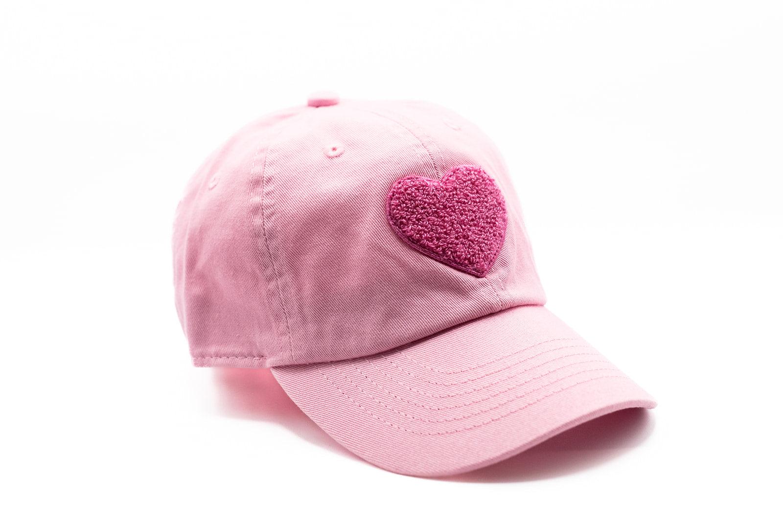 Light Pink Terry Heart Hat