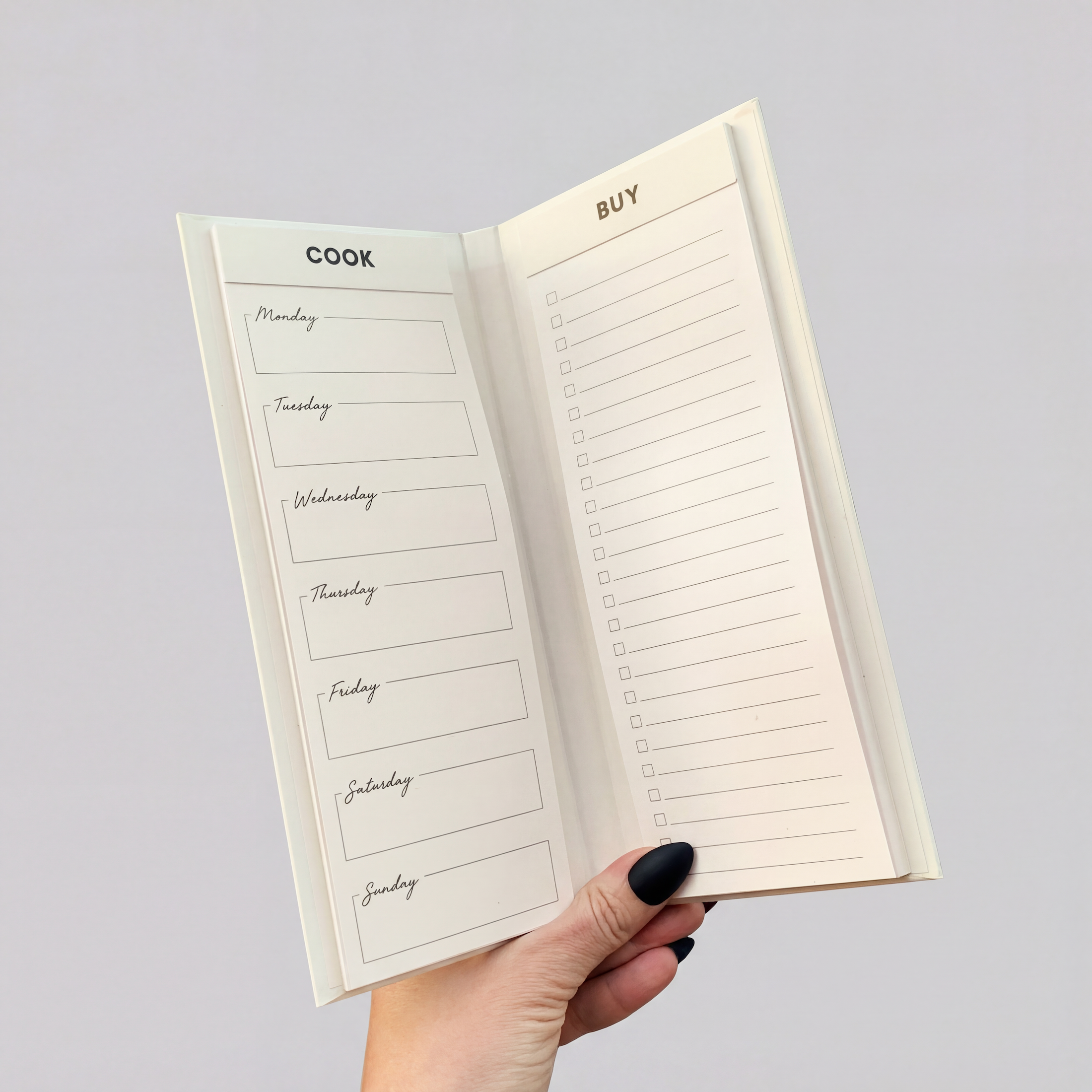 Live Organically Weekly Meal Planner | Hardbound | White and Rose Gold