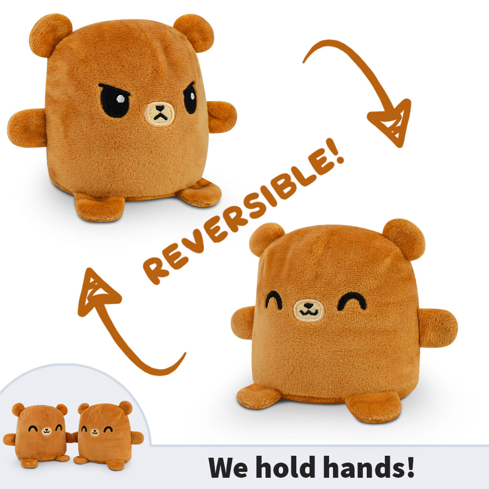 TeeTurtle Reversible Bear: Brown Plushmate (Mini)