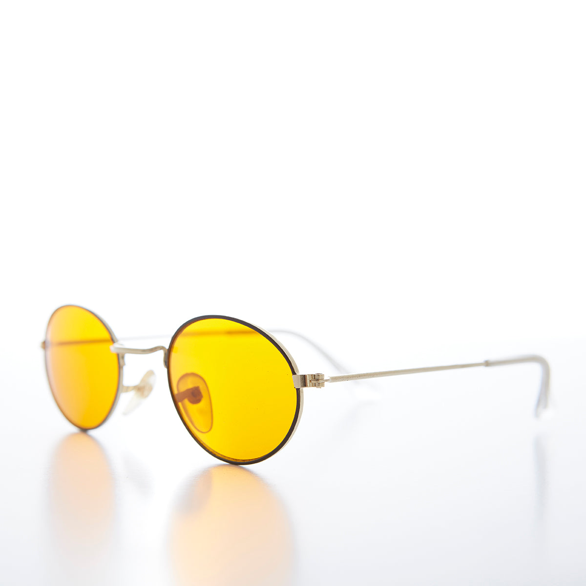 Oval Yellow Lens Vintage Sunglass - Mellow