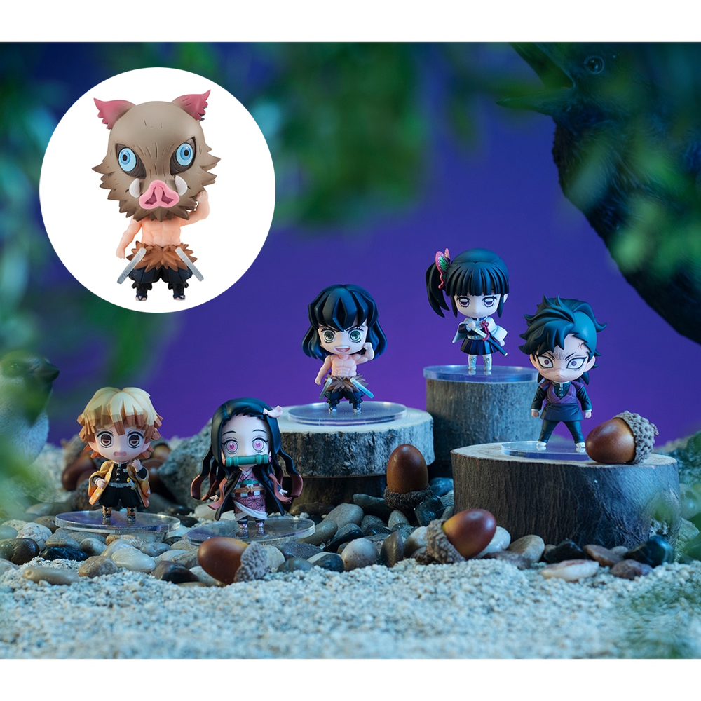 Megahouse: Demon Slayer: Kimetsu no Yaiba - Tanjiro & Friends Mascot Box of 5 Figures (With Gift)