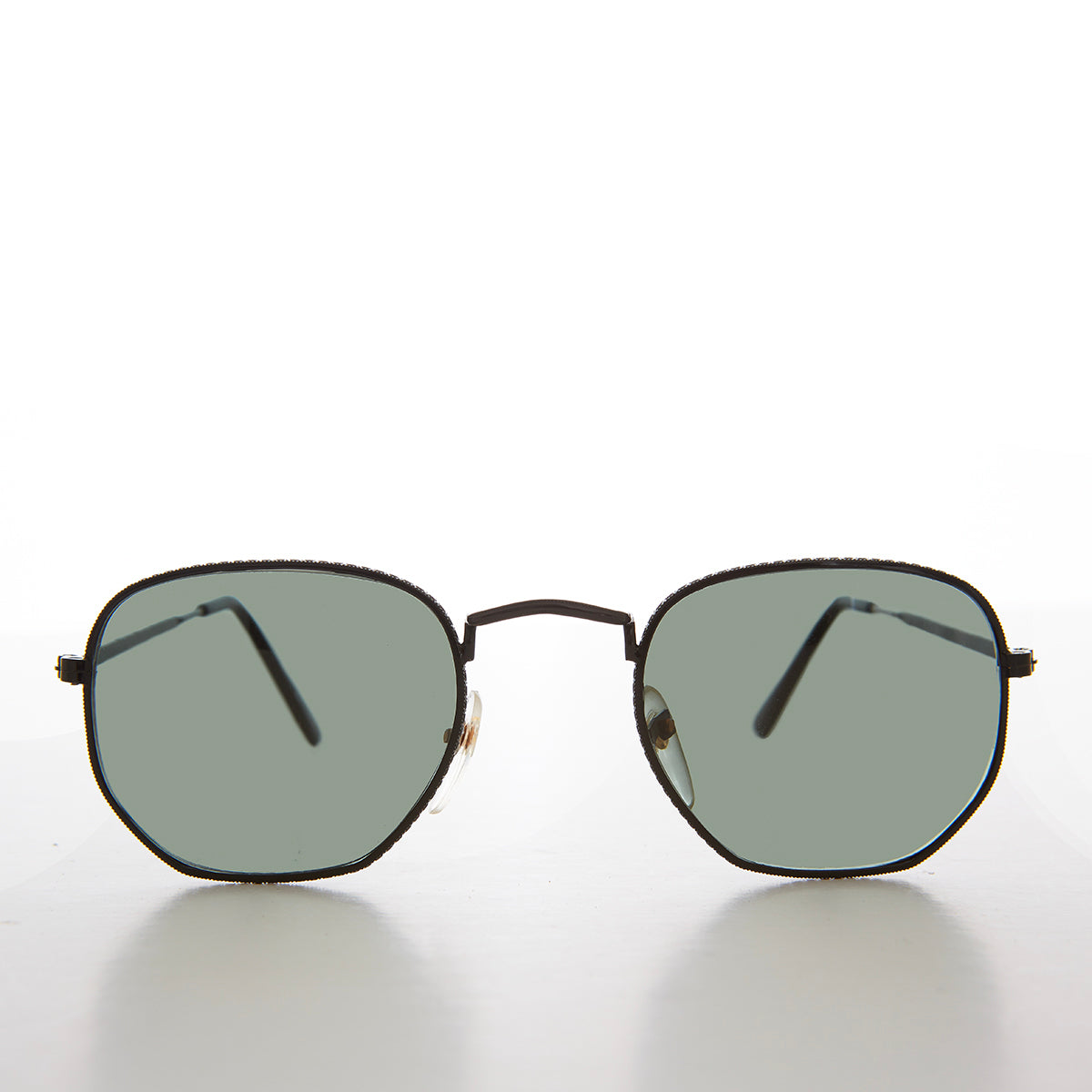 Square Metal Sunglasses with Glass Lenses - Mika