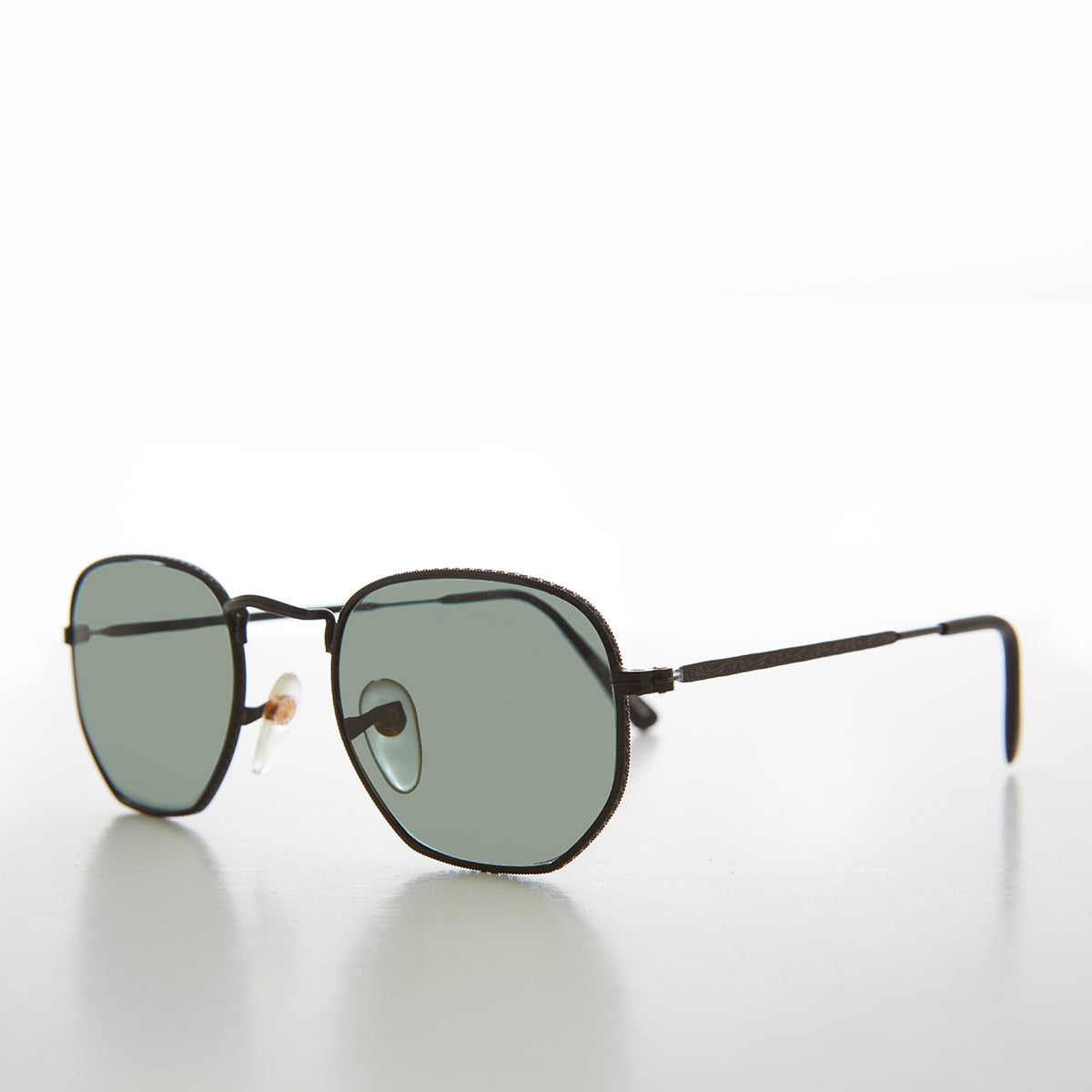 Square Metal Sunglasses with Glass Lenses - Mika