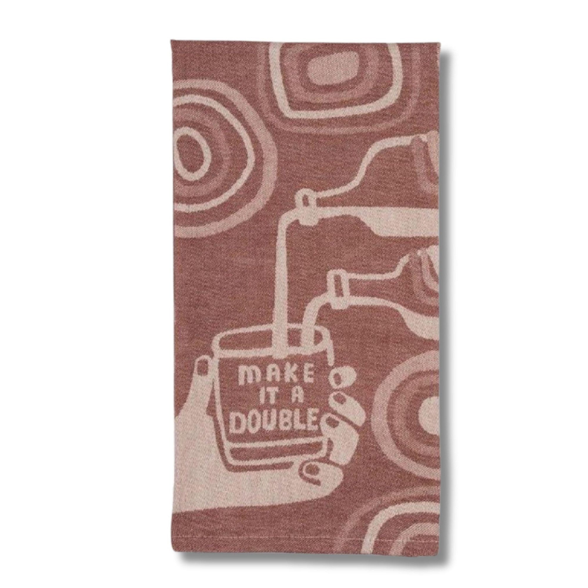 Make It A Double Woven Funny Snarky Dish Jacquard Towel | BlueQ at GetBullish