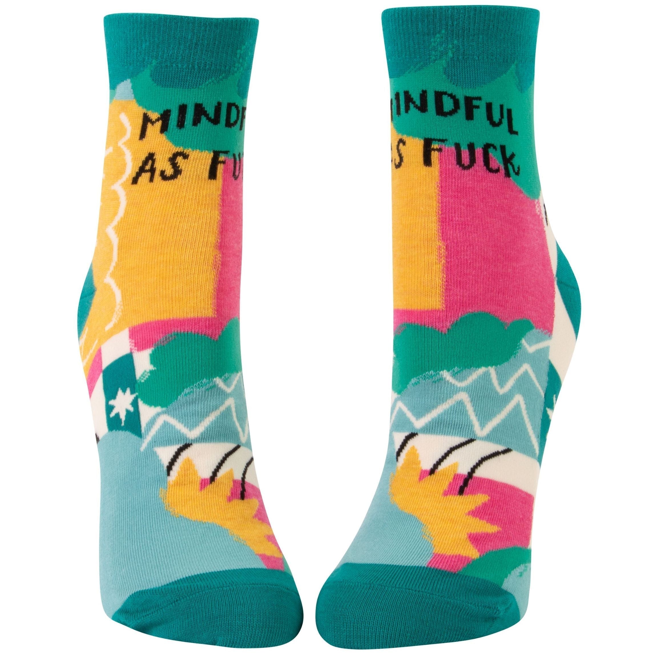 Mindful As Fuck Women's Ankle Socks | BlueQ at GetBullish