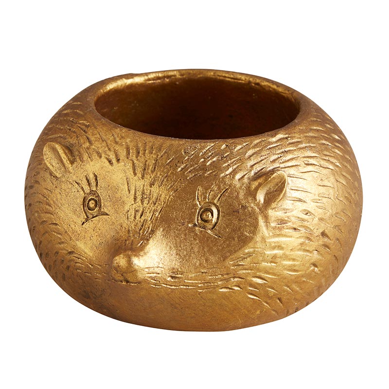 Mole Gold Metallic Mini Planter Pot