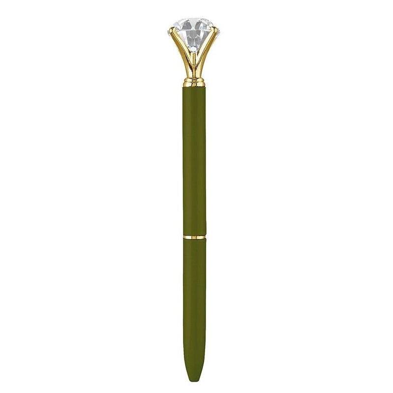 Moss Green Gem Pen | Giftable Single Pen | Novelty Office Desk Supplies