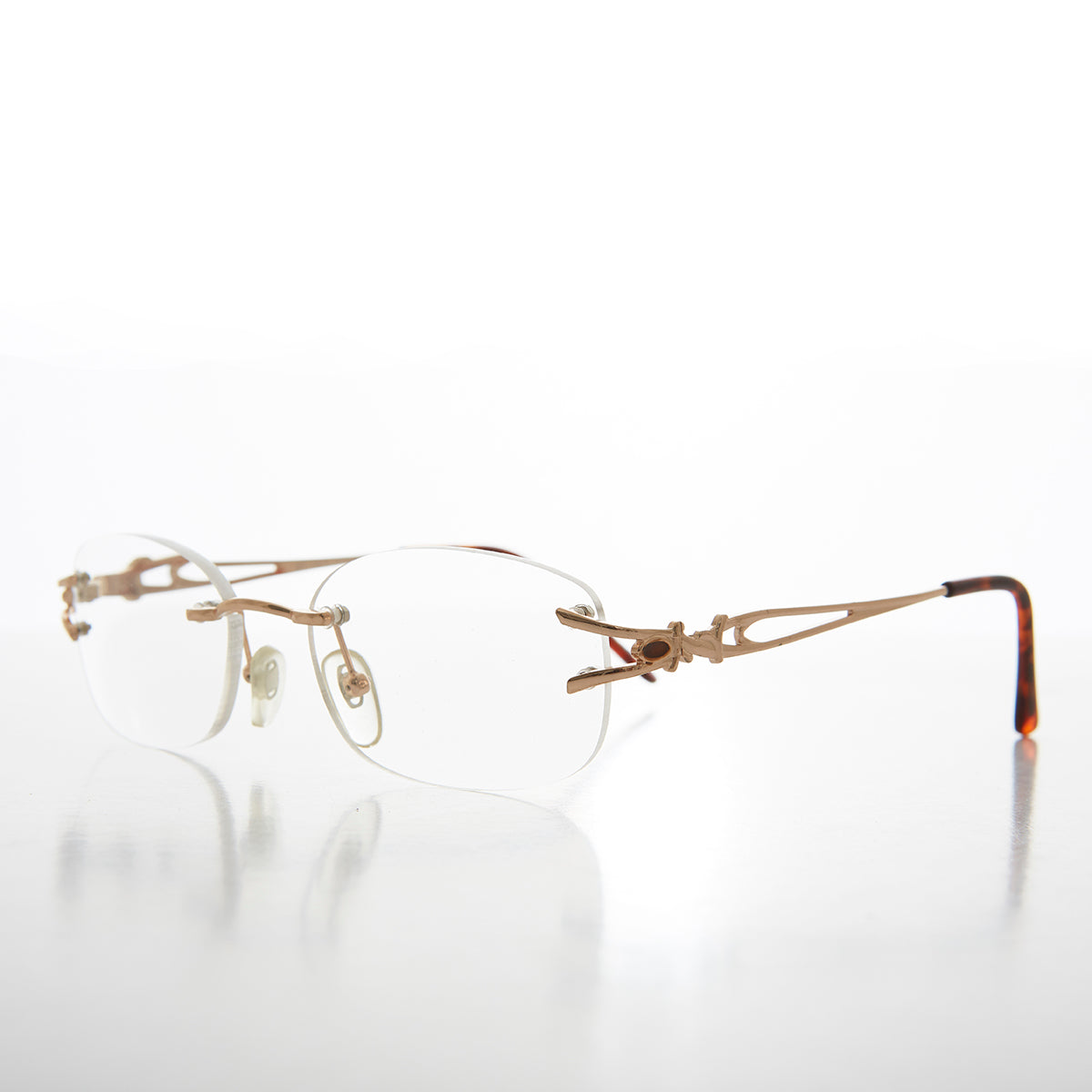 Rimless Readers with Metal Temples - Nicky