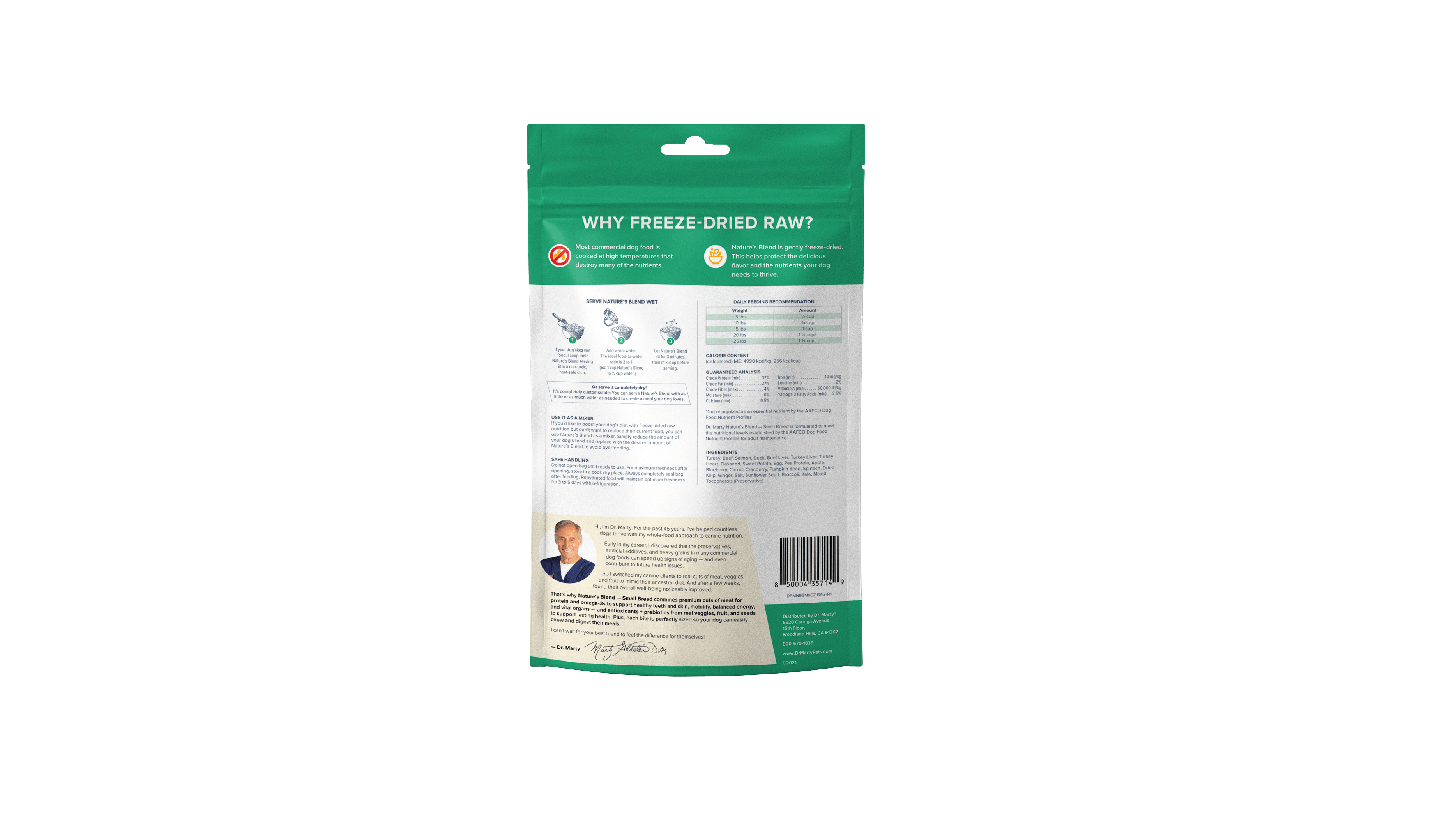 Dr. Marty Nature's Blend Small Breed Freeze Dried Raw Dog Food (6 oz) (3-Pack)