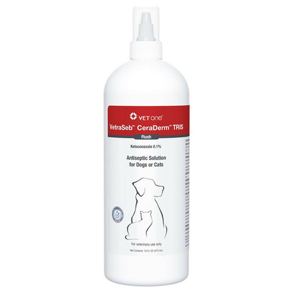 VetraSeb CeraDerm TRIS Flush Antiseptic Solution for Dogs and Cats