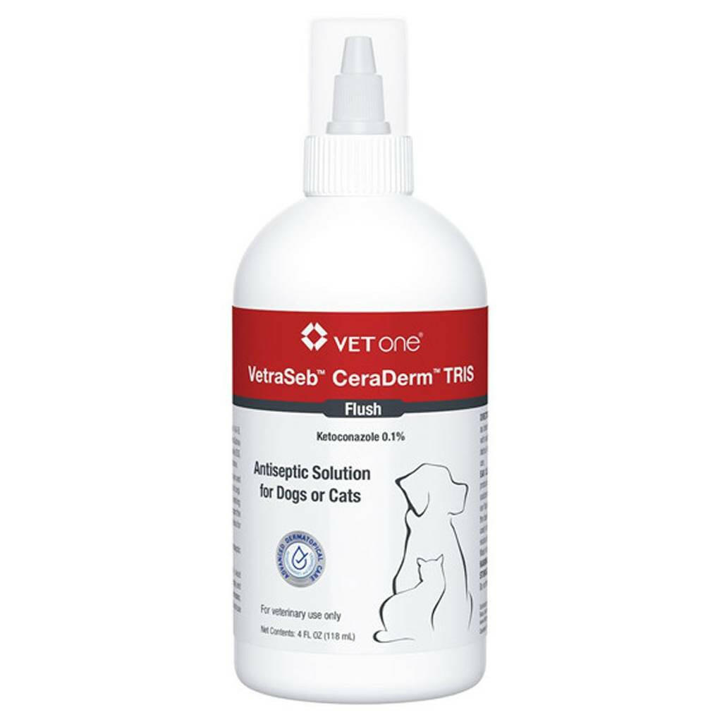 VetraSeb CeraDerm TRIS Flush Antiseptic Solution for Dogs and Cats