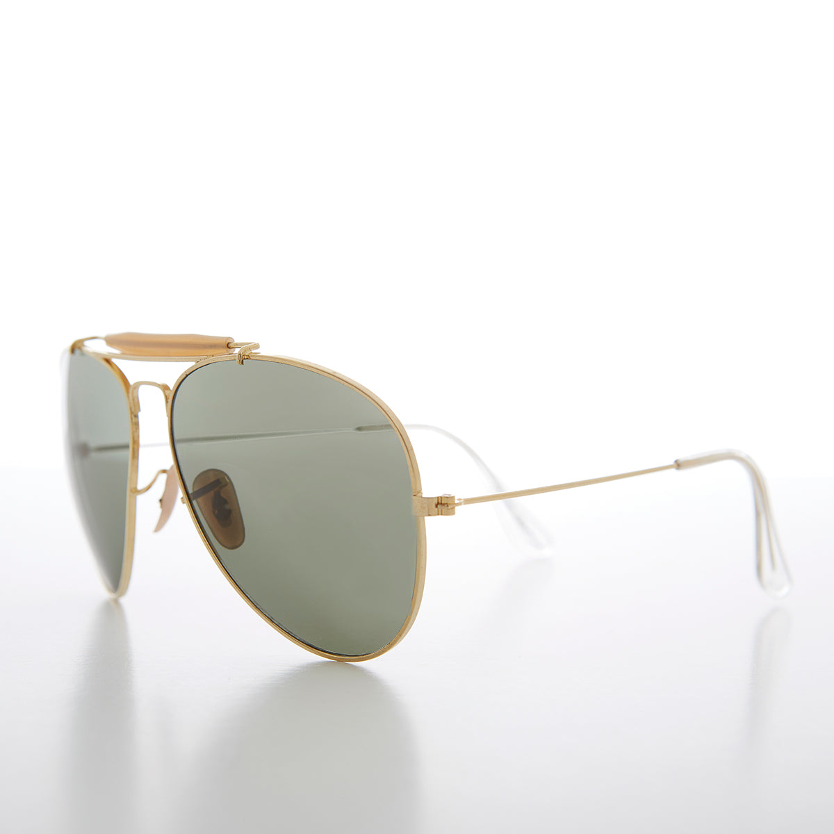 Classic Brow Bar Gold Pilot Sunglasses - Olmos