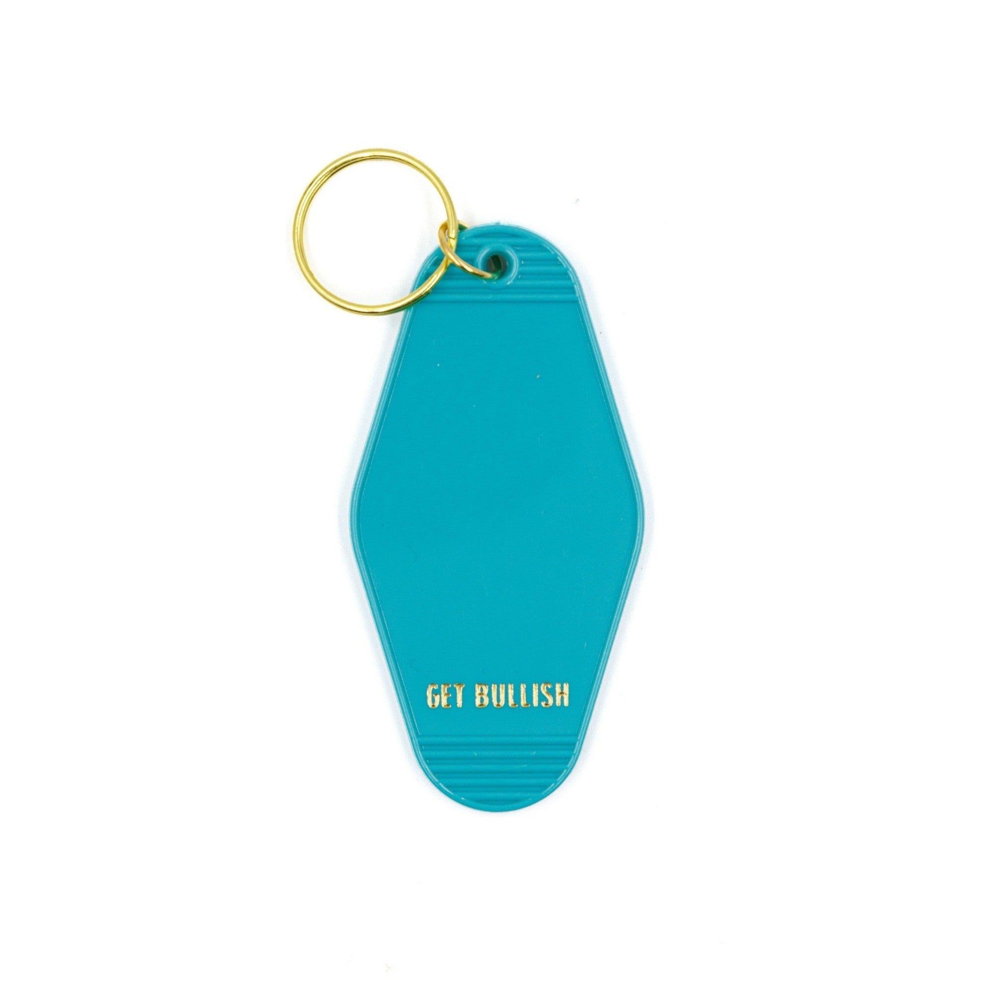 OMG I DGAF Motel Keychain in Aqua Blue