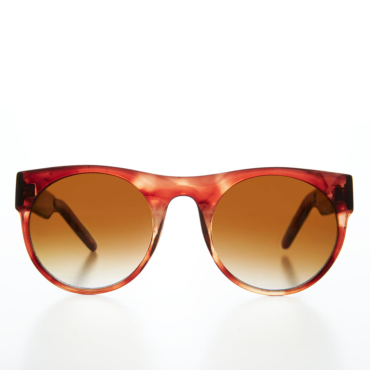 Round Tortoiseshell Unisex Vintage Sunglass - Ontario