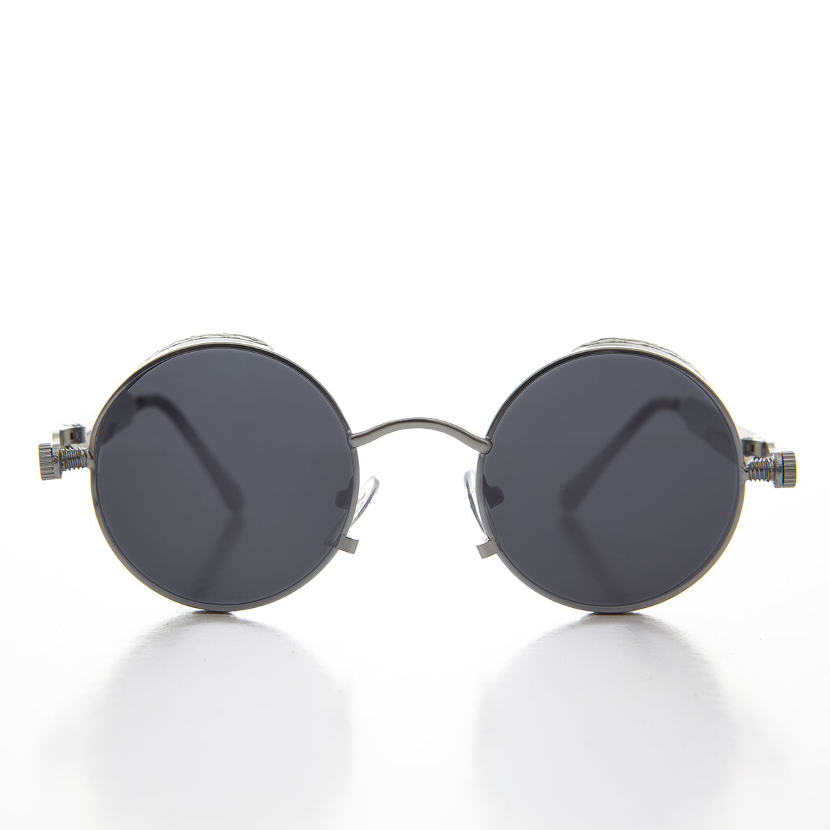 Round Metal Steampunk Goggle Sunglass - Orwell 4