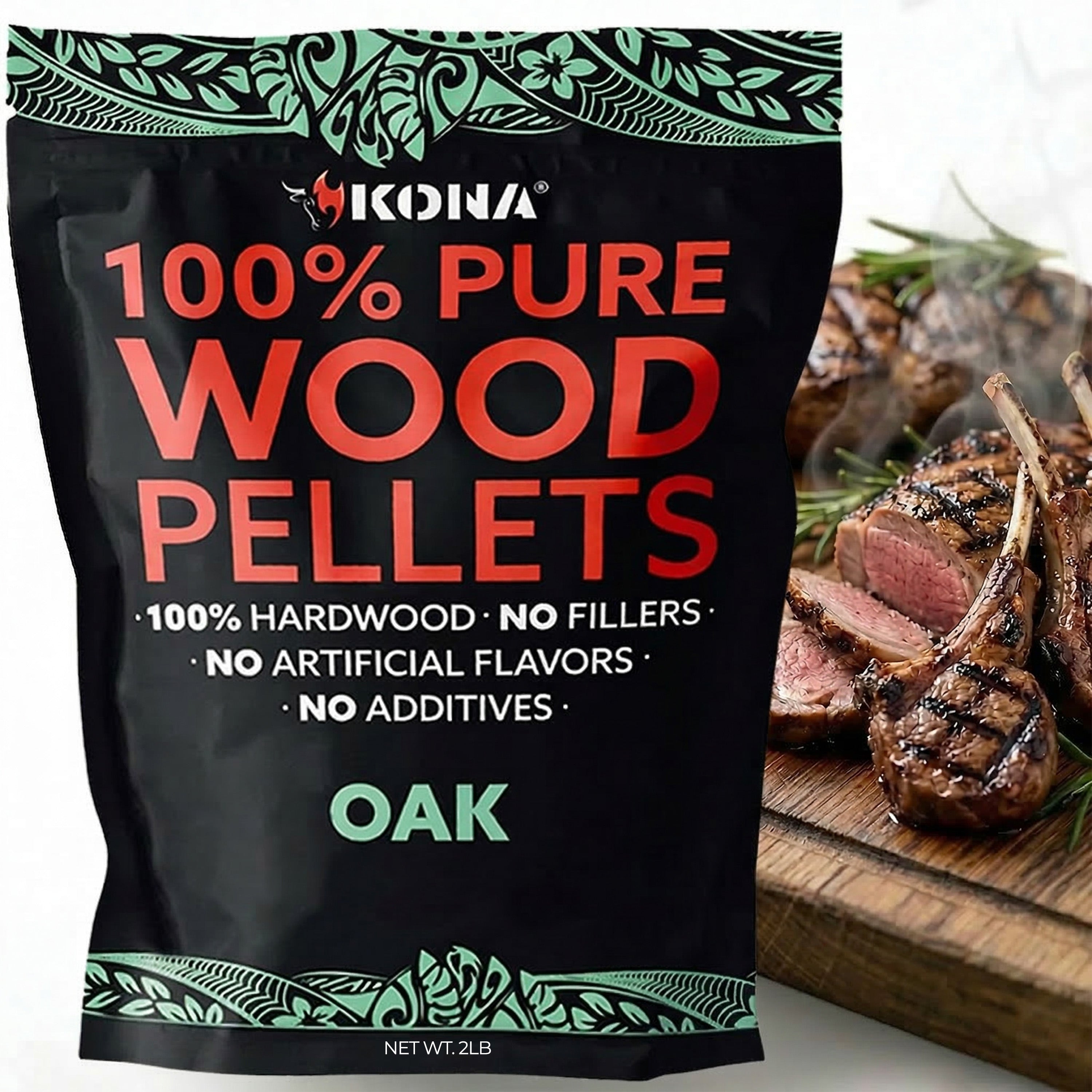 Kona 100% Oak Wood Smoker Pellets for Ninja Woodfire & Smokers