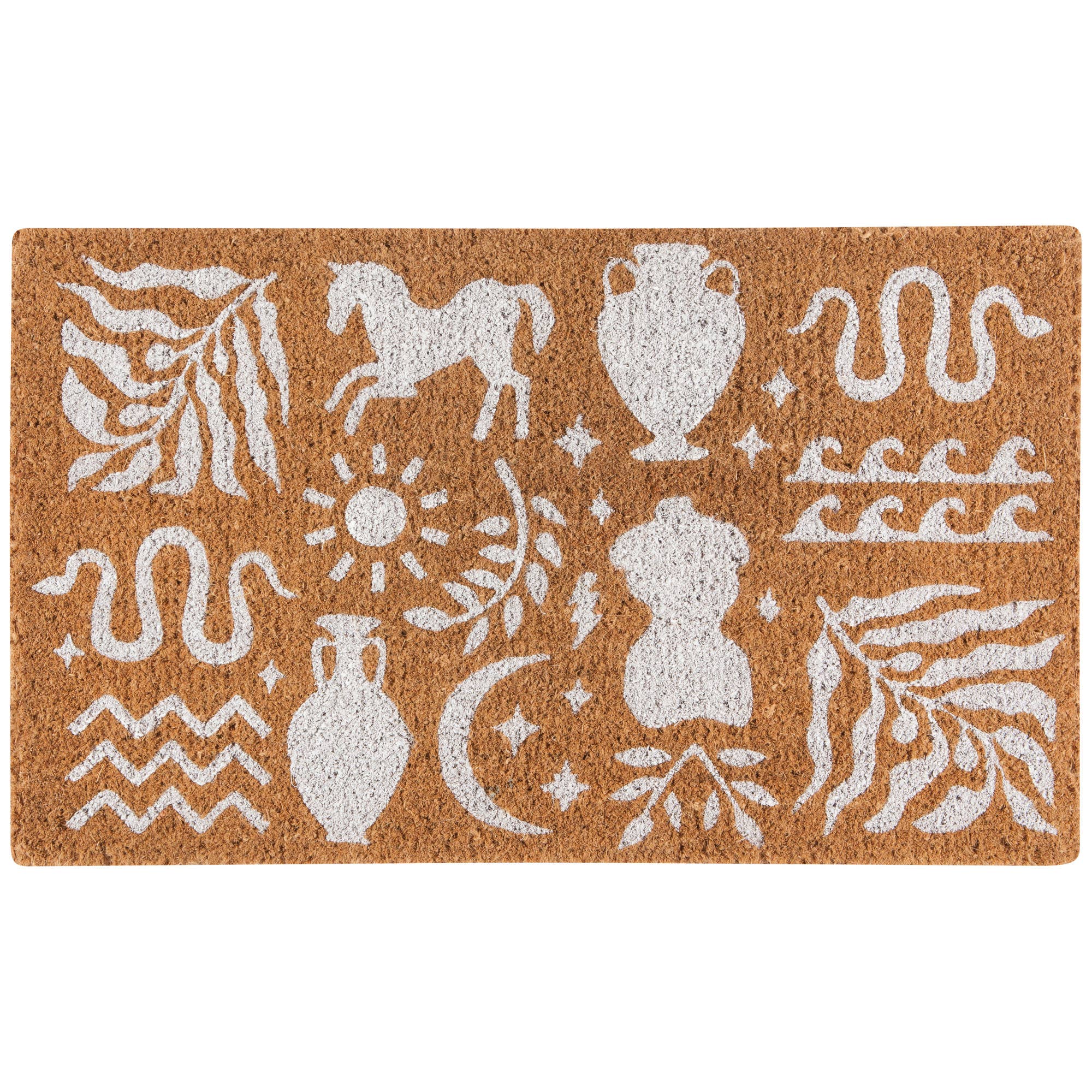 Olympus Coir Doormat | Indoor Outdoor Welcome Rug | 18" x 30"