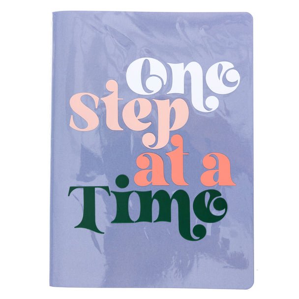 One Step At A Time Vinyl Journal | 120 Pages | Grid on Left Side, Lined on Right