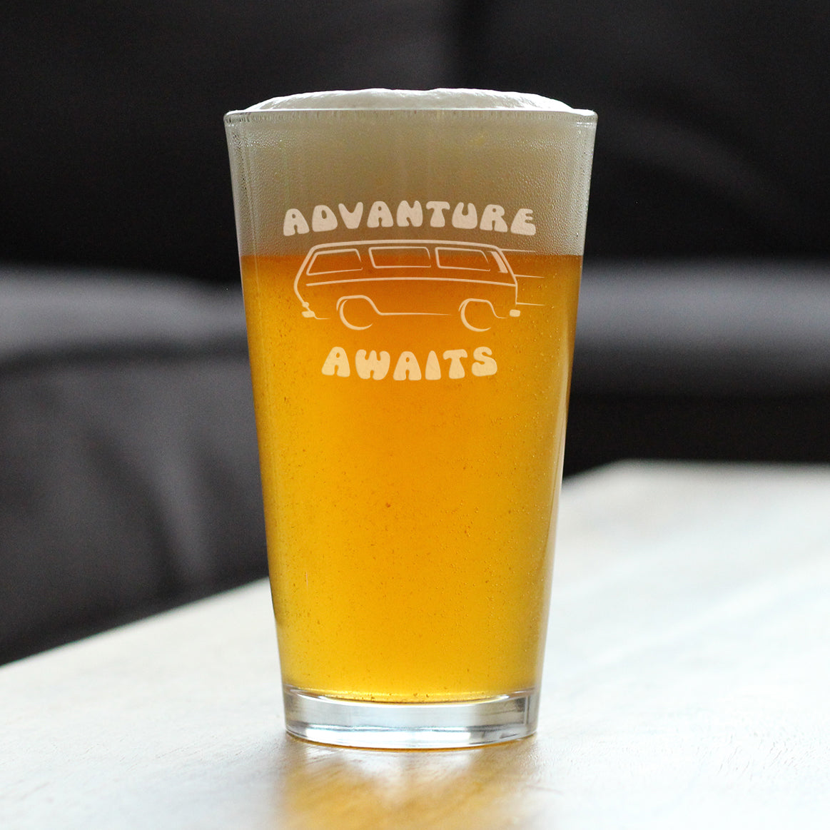 Advanture Awaits - 16 Ounce Pint Glass