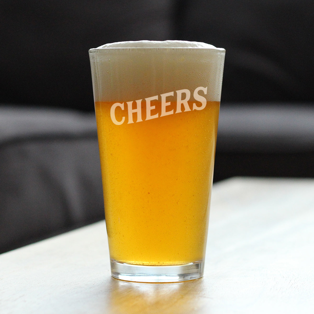 Cheers - Pint Glass - Cute Themed Gifts or Party Decor for Women and Men - 16 Oz
