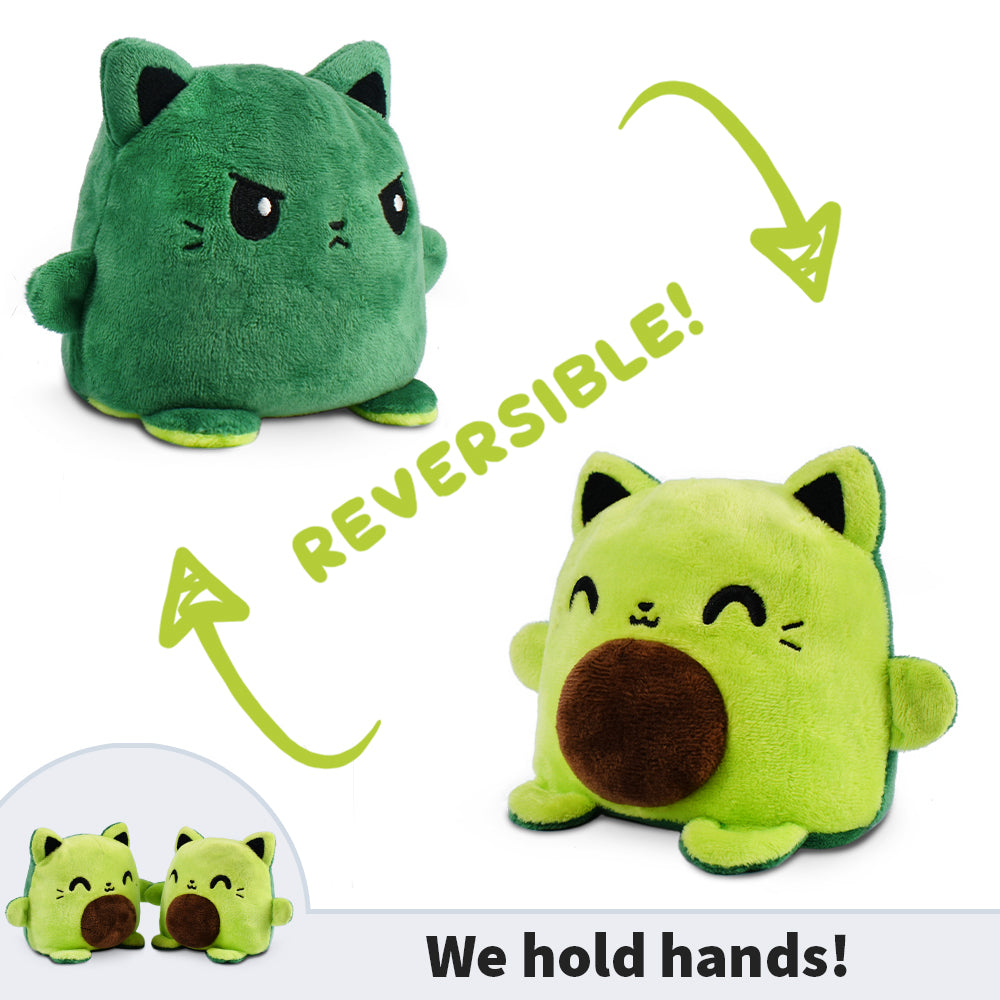 TeeTurtle Reversible Cat: Avo-Cat-O Plushmate (Mini)