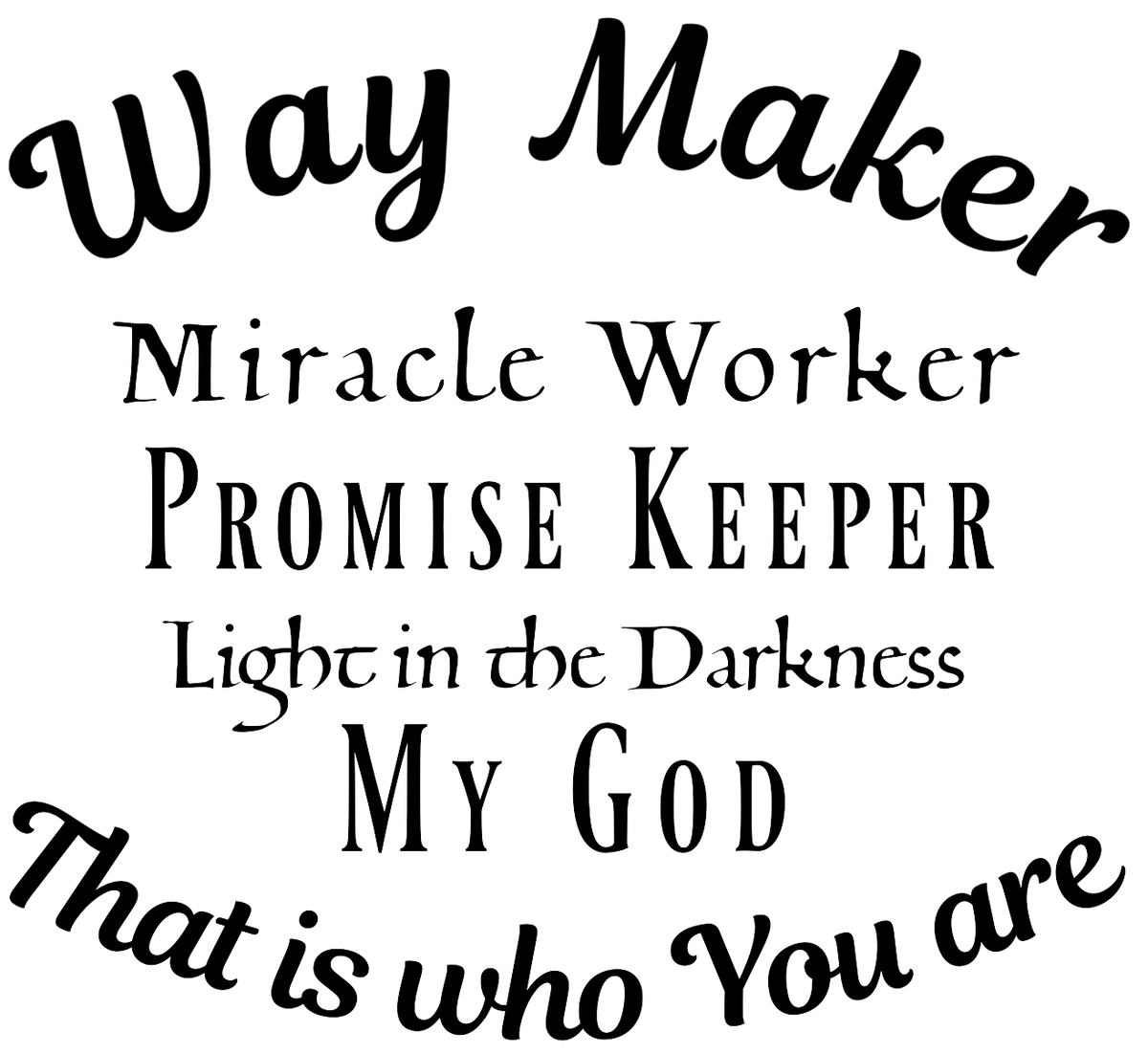 "Way Maker" Custom Laser Engraved Silicone Sleeve
