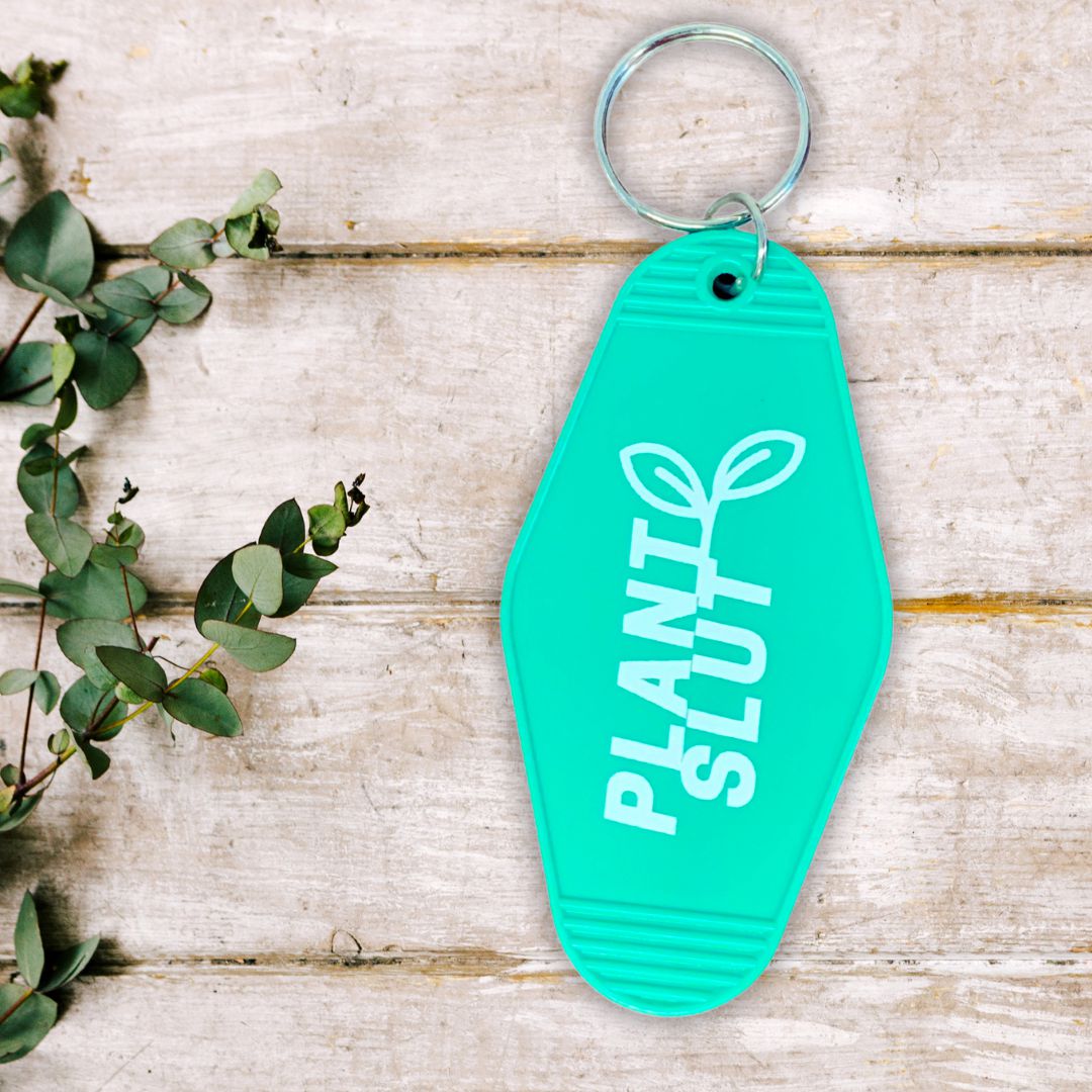 Plant Slut Leaf Motel Style Keychain 🌿