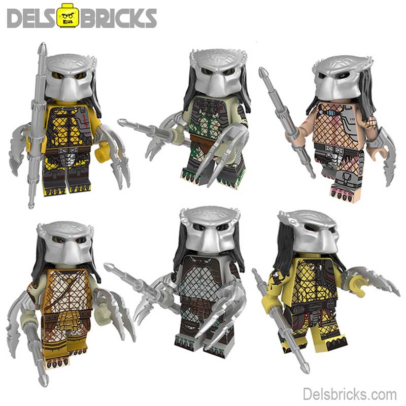 The Predator Yautja tribe set of 6 Lego Minifigures Custom Toys