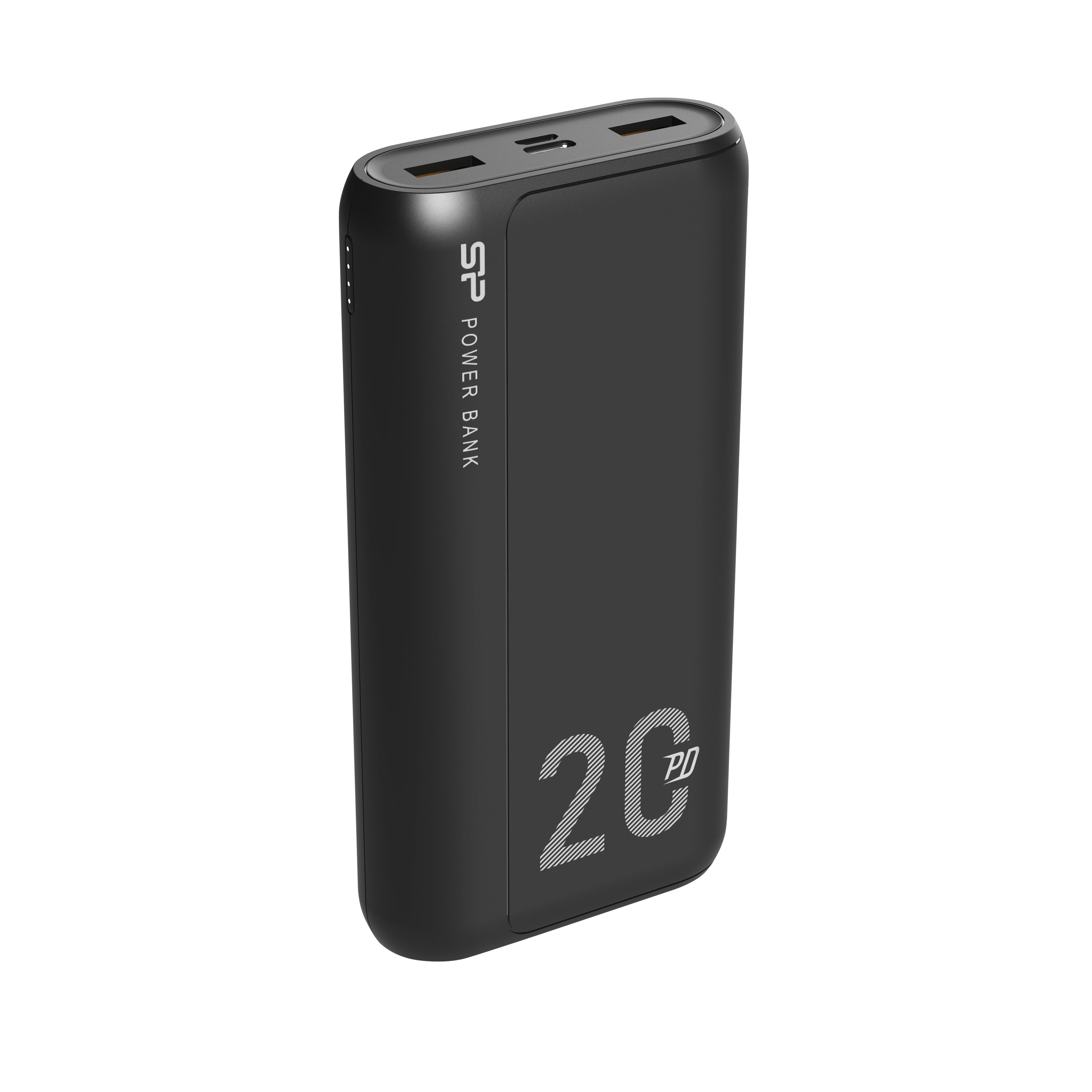 Silicon Power QS15 20,000mAh Portable Phone Charger Power Bank QC 3.0/ 18W Power Delivery (PD) Fast Phone Charging [Black/White]
