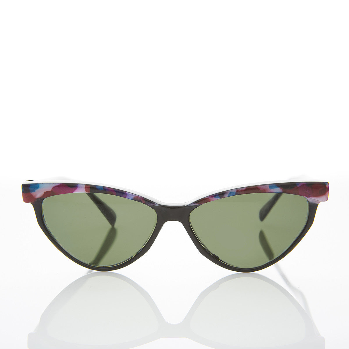 Cat Eye Vintage Sunglass with Raised Browline - Raga