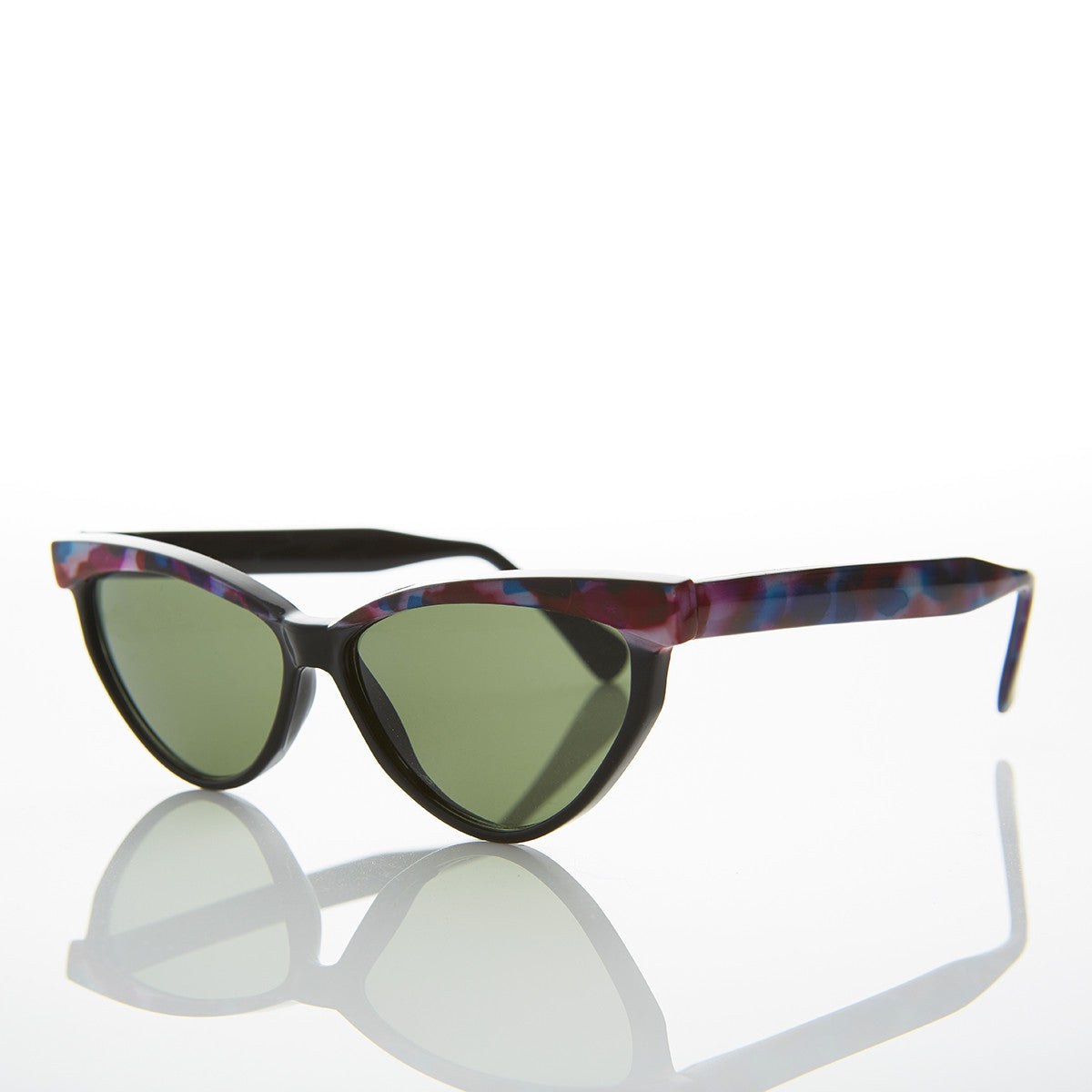 Cat Eye Vintage Sunglass with Raised Browline - Raga