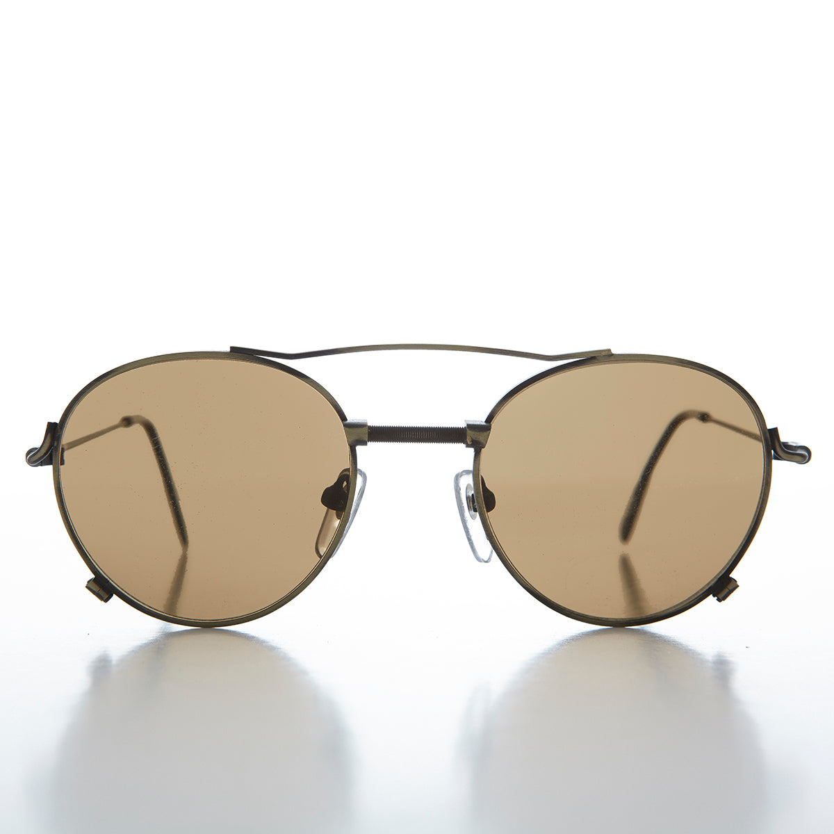 Unique Round Aviator with Industrial Accents - Ray