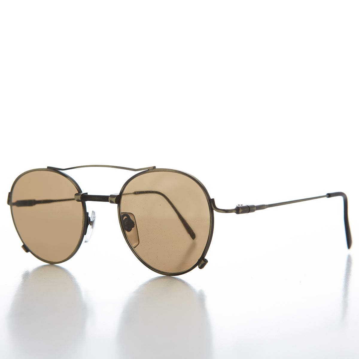 Unique Round Aviator with Industrial Accents - Ray