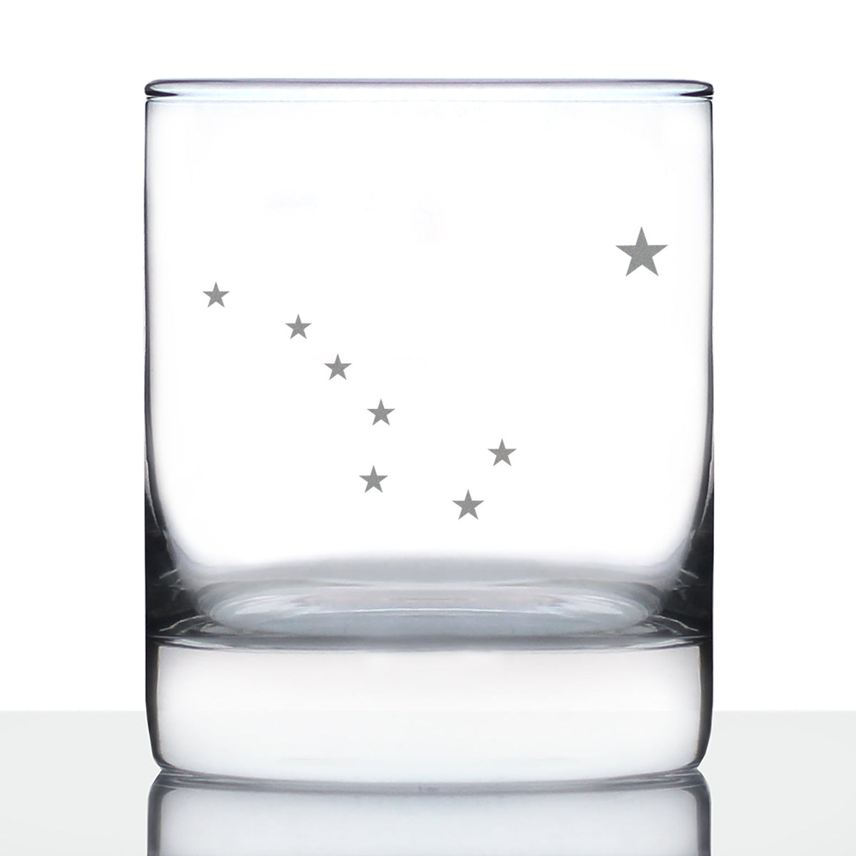 Alaska Flag Whiskey Rocks Glass - State Themed Drinking Decor and Gifts for Alaskan Women & Men - 10.25 Oz Whisky Tumbler Glasses
