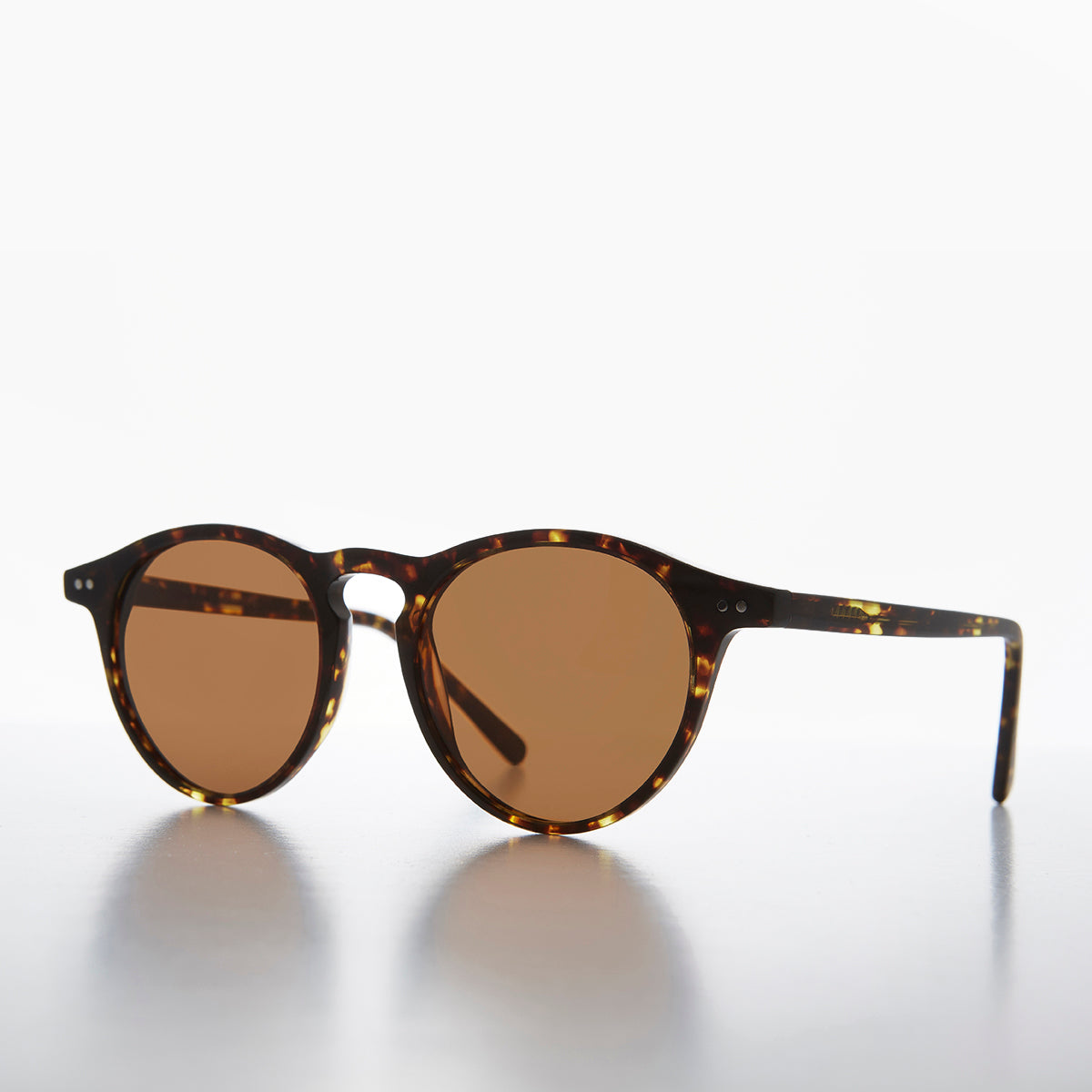 Yellow Tortoise Polarized Round Sunglass - Rodgers