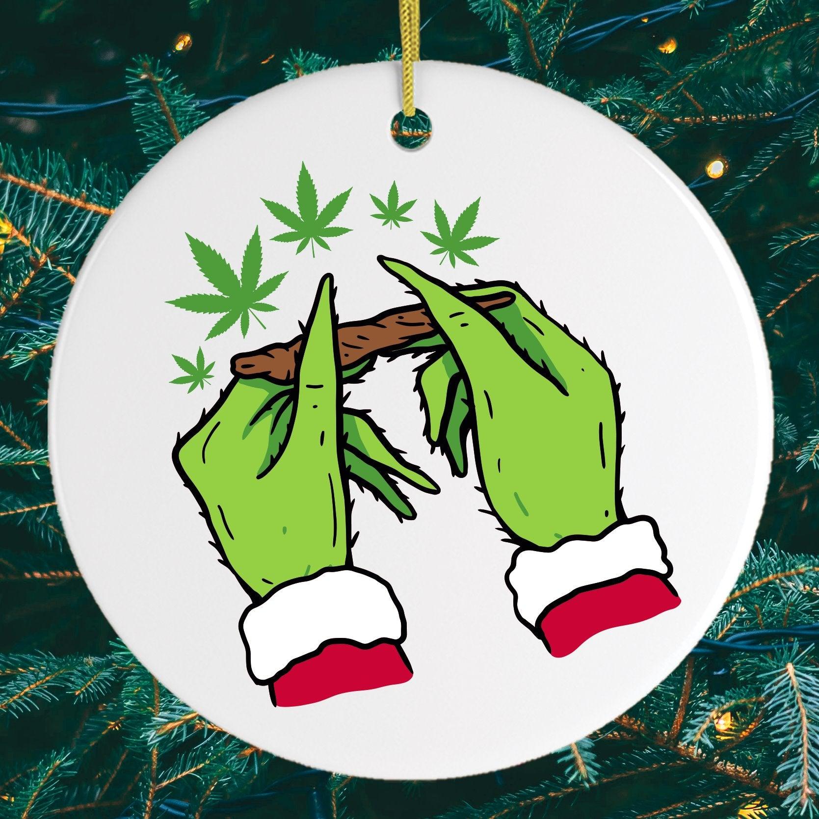 Rolling Blunt Weed Christmas Ornament