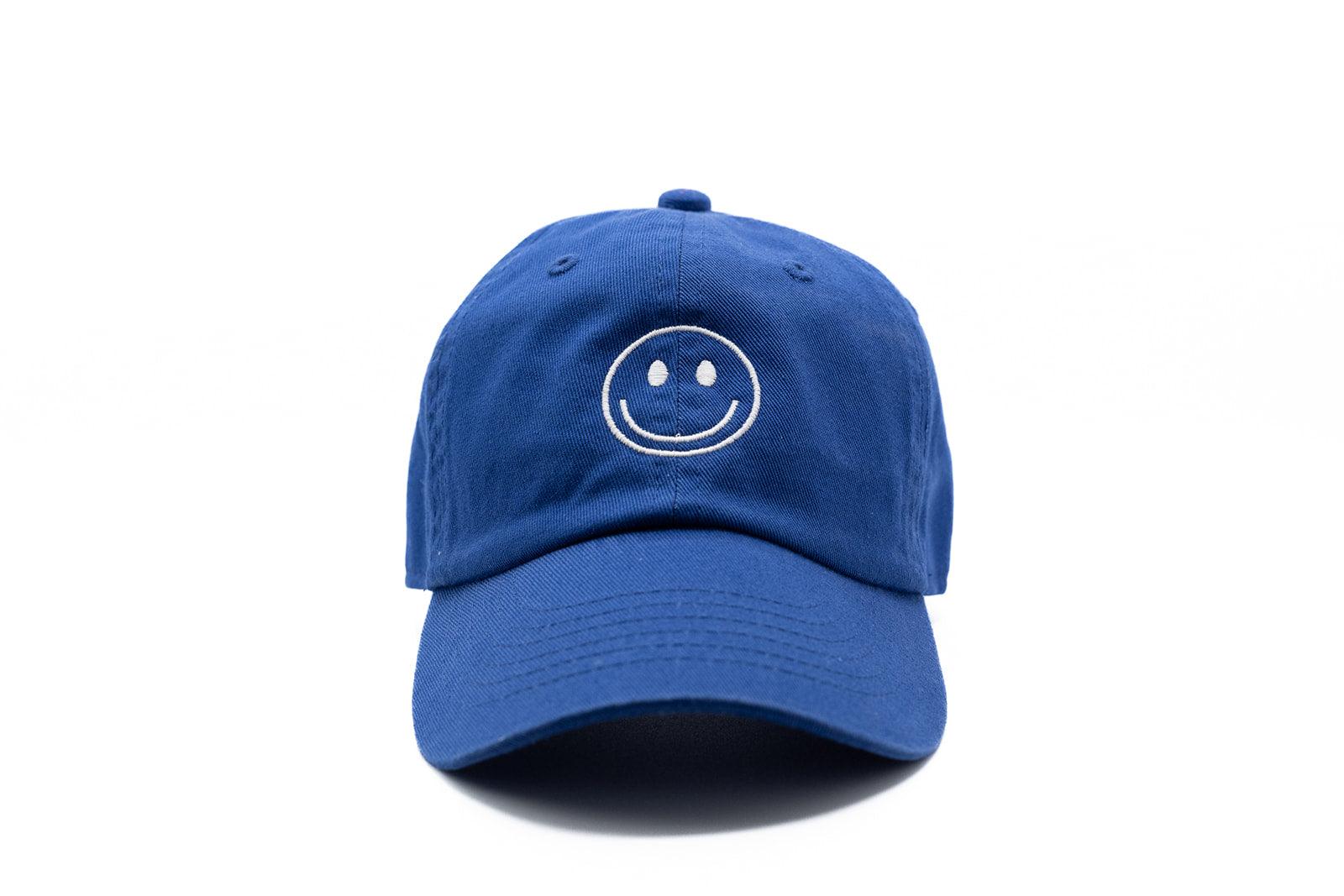 Royal Blue Smiley Face Hat