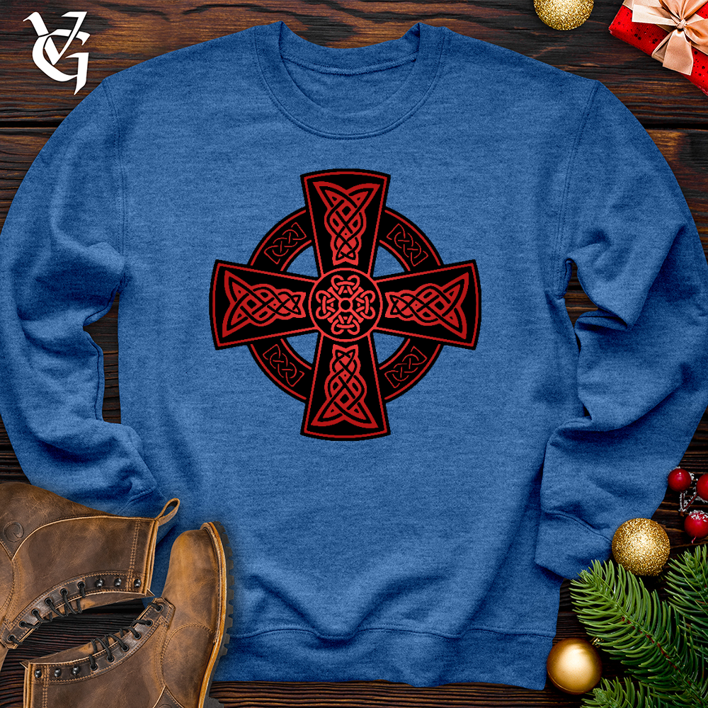 Celtic Christmas Cross Crewneck