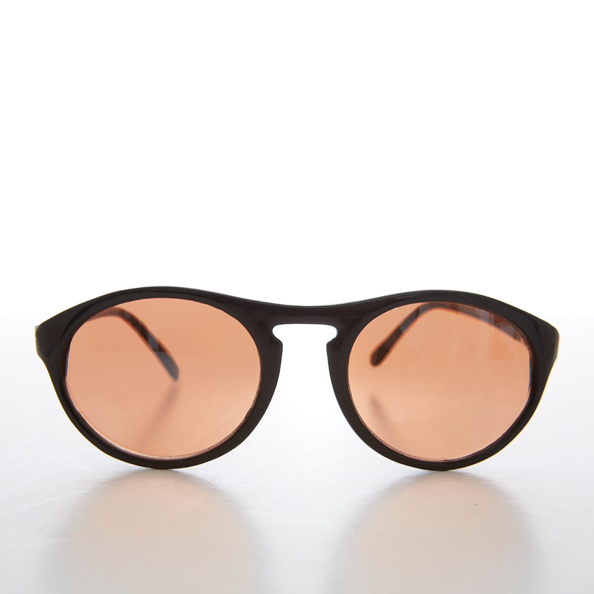 Round Sporty Vintage Sunglass With Copper Lens - Sinclair