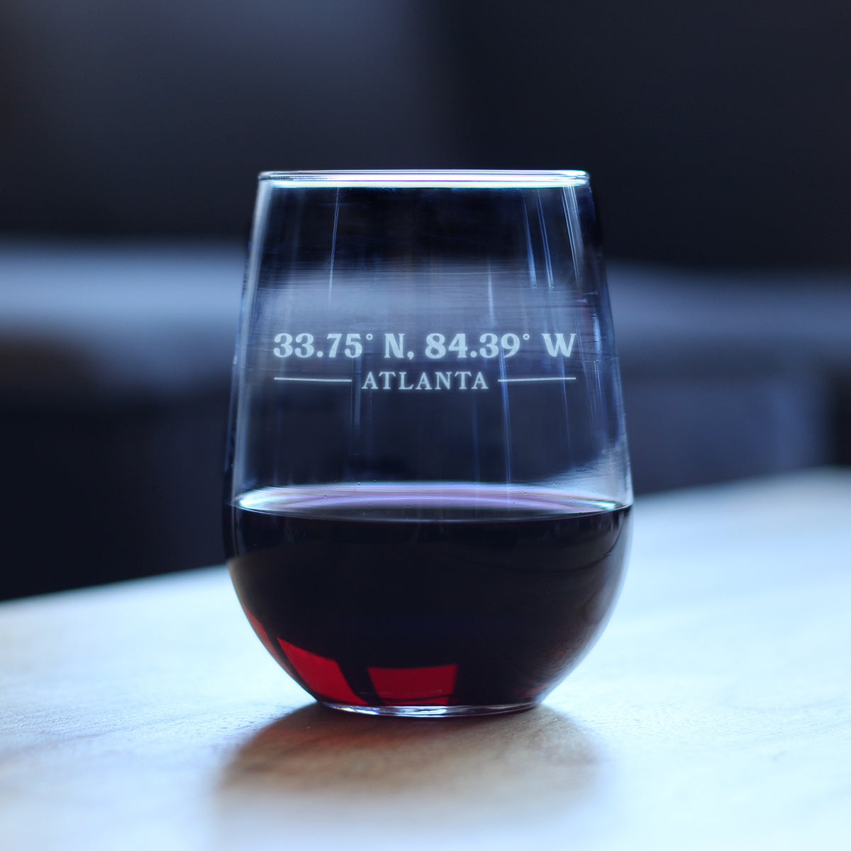 Atlanta Coordinates - 17 Ounce Stemless Wine Glass