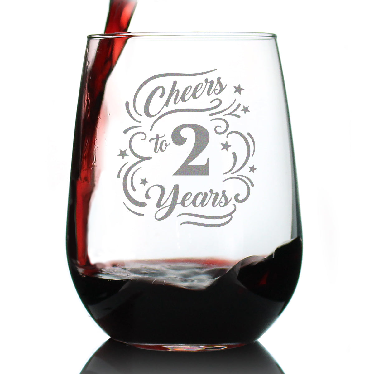 Cheers to Years - Anniversary Party Cups & Decor - Engraved Glasses & Color Ceramic Coffee Mugs