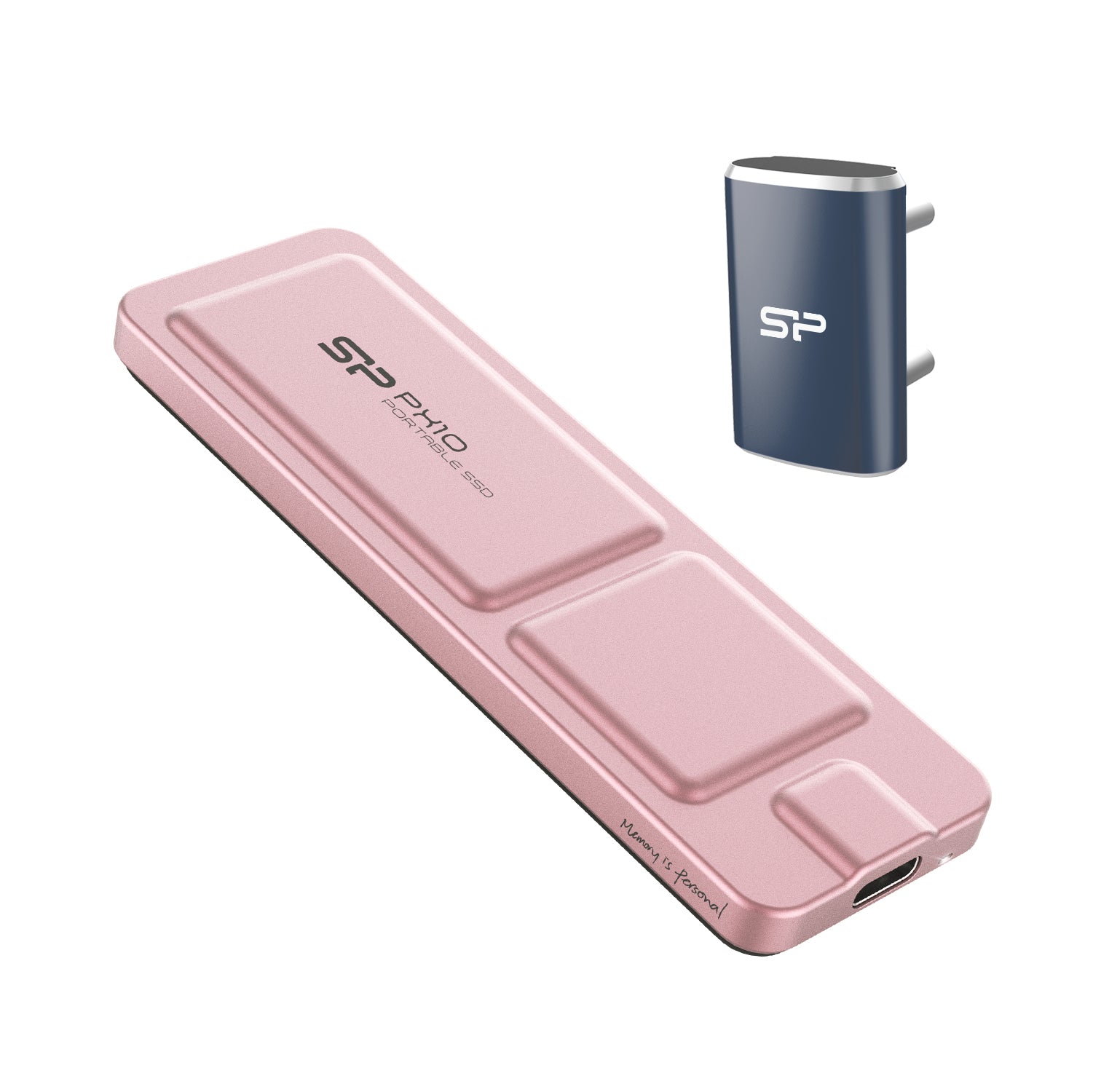 Silicon Power PX10 512GB  USB-C 3.2 Gen 2 External Portable Solid State Drive, USB C to USB C Dongle included, for iPhone 15 Pro/Pro Max, PS5 and Xbox Series X [Pink]