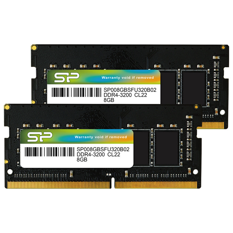 Silicon Power DDR4 3200MT/s (PC4-25600) 16GB(2x8GB)-64GB(2x32GB) Dual Pack 1.2V Laptop SODIMM