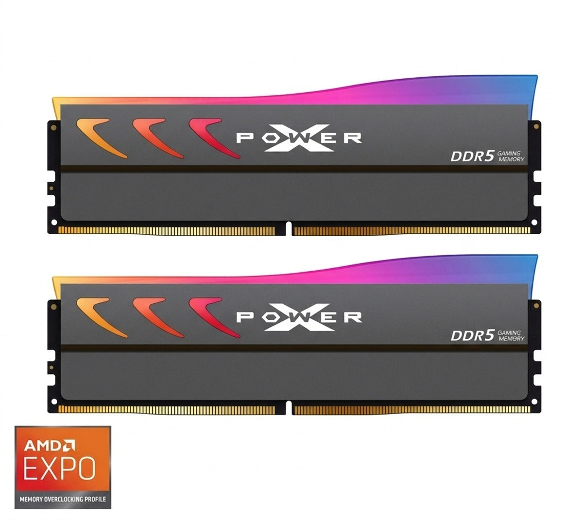 Silicon Power Storm RGB DDR5 6000MT/s (PC4 48000) CL36 16GB(2x8GB) Dual Pack 1.35 Desktop Unbuffered DIMM AMD Compatible Only