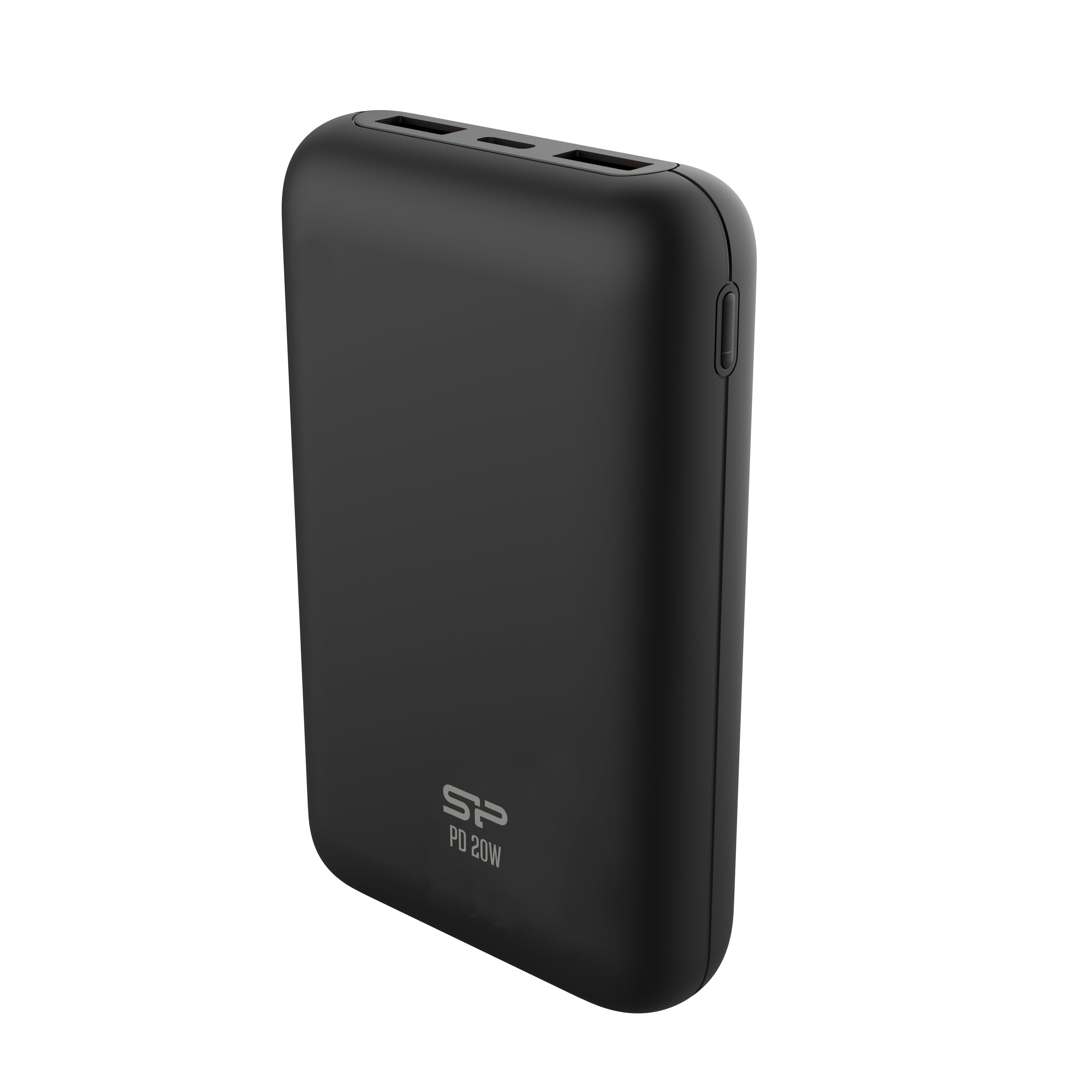 Silicon Power QS58 20,000mAh Portable Phone Charger Power Bank 18W QC 3.0/ 20W Power Delivery (PD) Fast Phone Charging [Black]