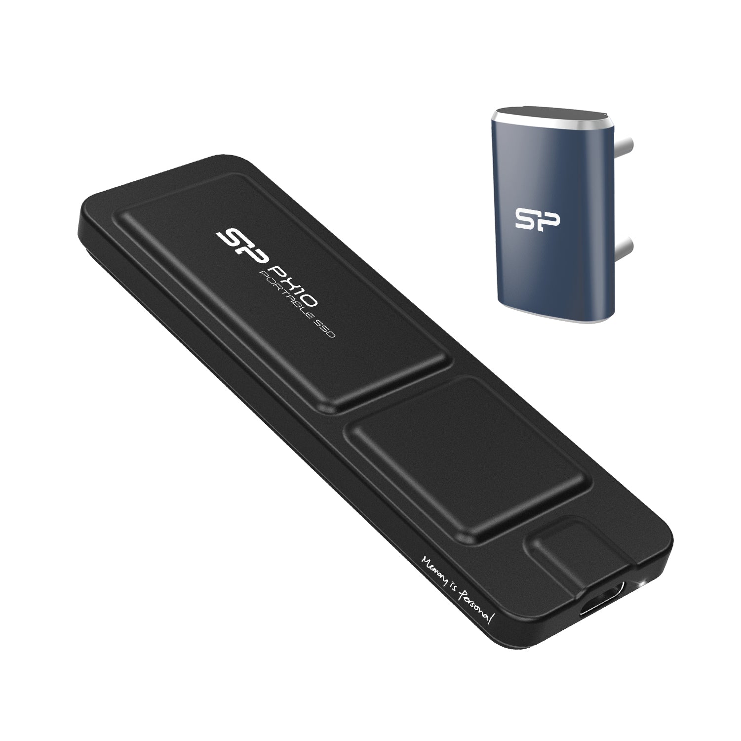 Silicon Power PX10 256GB  USB-C 3.2 Gen 2 External Portable Solid State Drive, USB C to USB C Dongle included, for iPhone 15 Pro/Pro Max, PS5 and Xbox Series X [Black]