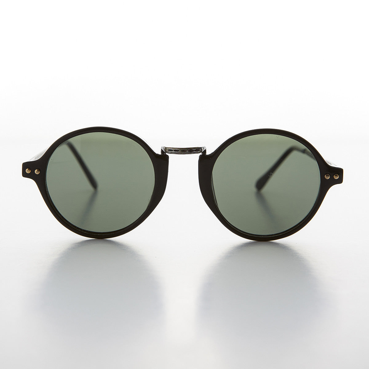 Round P3 Circle Vintage Sunglass with Glass Lens - Spielburg